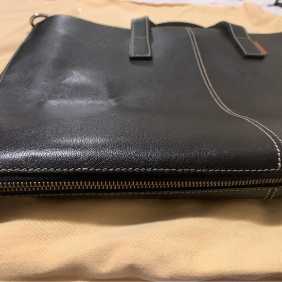 Frank Daniel Black Leather Men's Bag - Picture 5 of 16